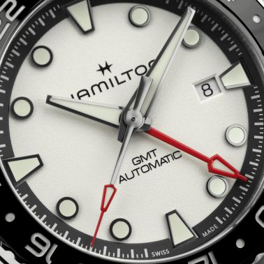 copy ofHamilton Khaki Navy Scuba Automatic GMT Watch with Black Dial, Black and Gold NATO Strap, 43 mm