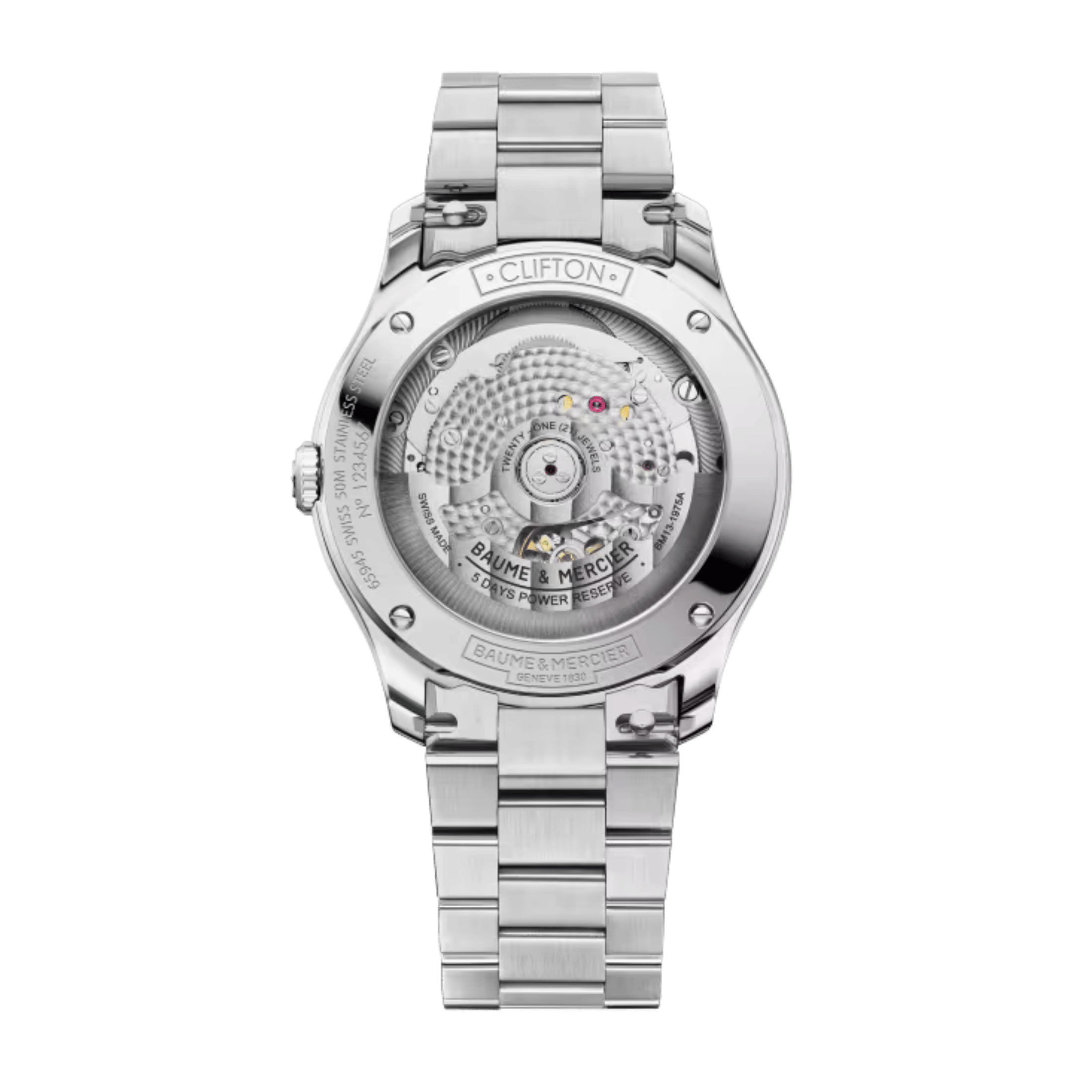 Montre Baume et Mercier Clifton automatique cadran bleu bracelet acier 39 mm