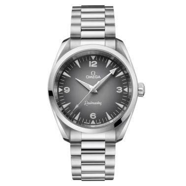 Omega Seamaster Railmaster Co-Axial Master Chronometer grey dial steel bracelet 38 mm