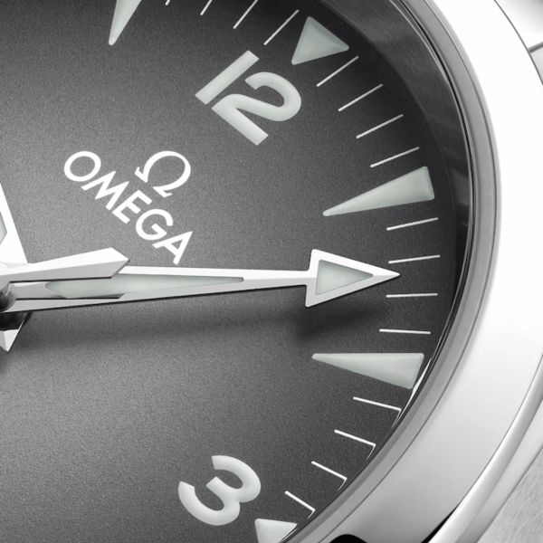 Montre Omega Seamaster Railmaster Co-Axial Master Chronometer cadran gris bracelet acier 38 mm