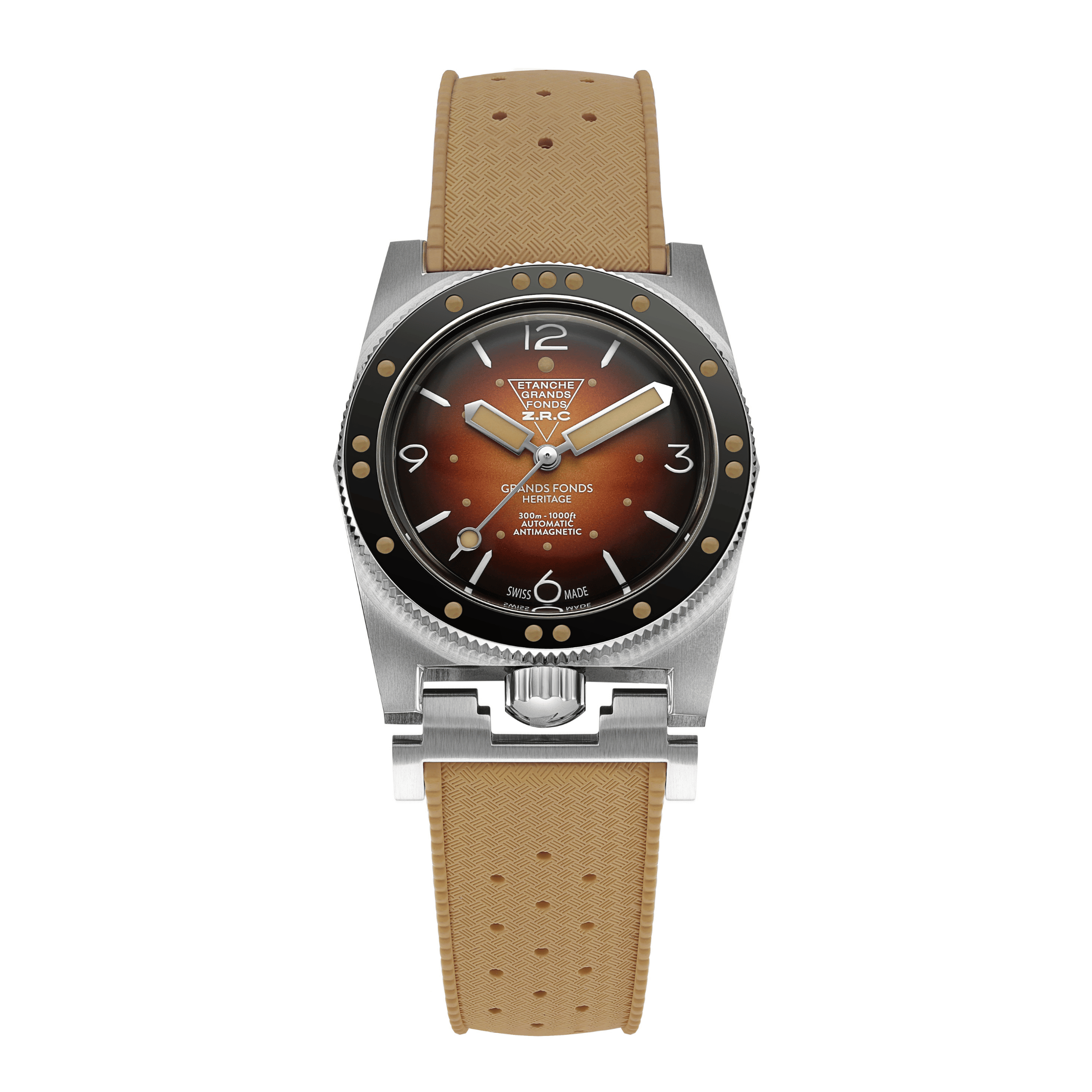 ZRC Grands Fonds 300 SMOKE tropicalized dial rubber strap 39 mm