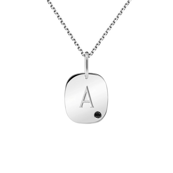 Lepage Colette Coussin medal in white gold and black diamond