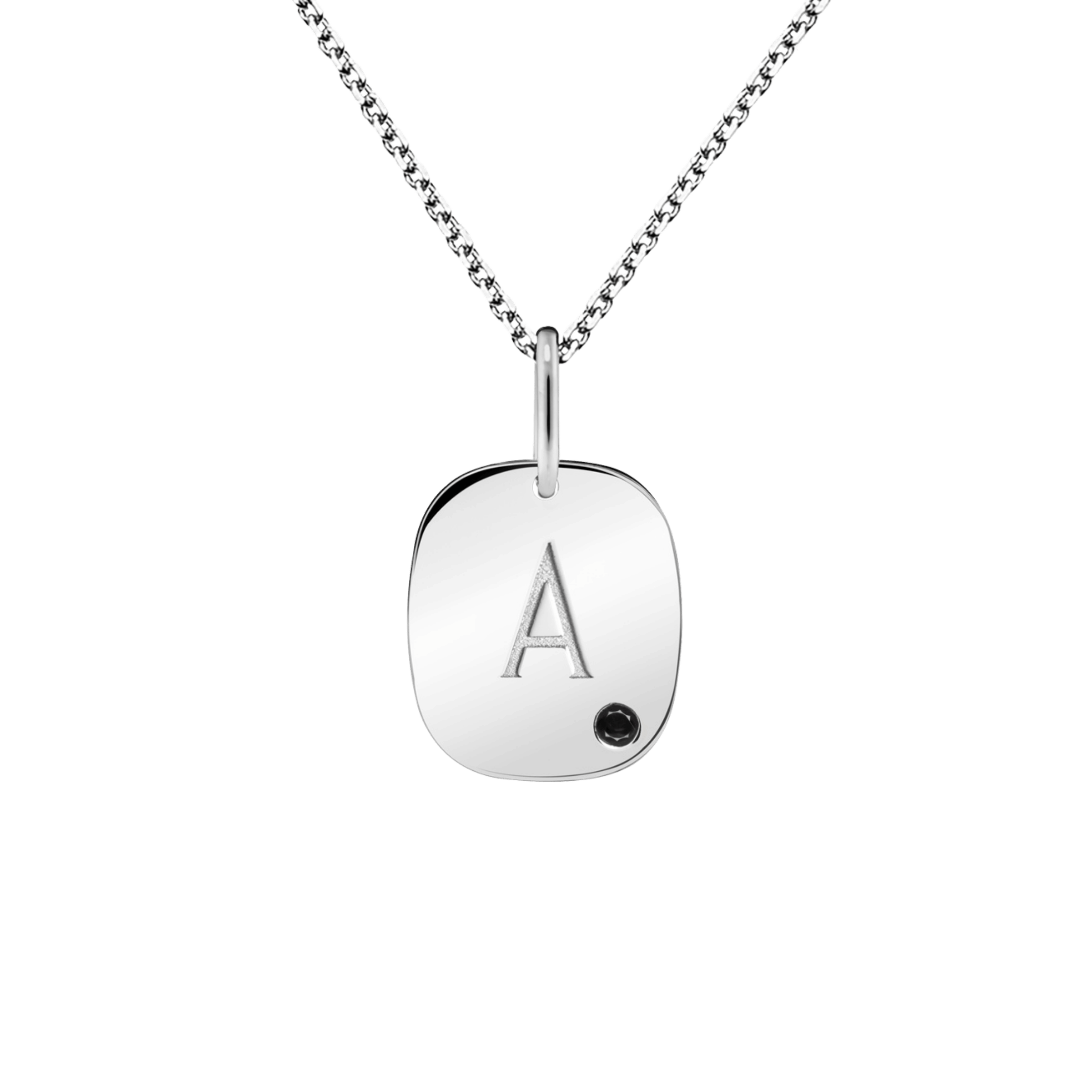 Lepage Colette Coussin medal in white gold and black diamond