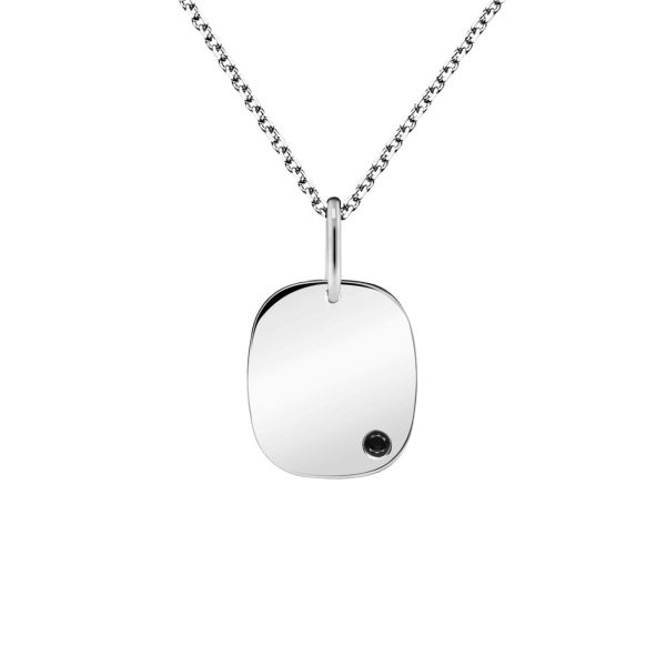 Lepage Colette Coussin medal in white gold and black diamond