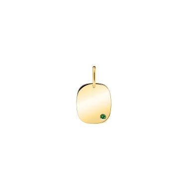 Lepage Colette Coussin medal in yellow gold and tsavorite