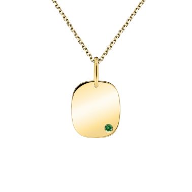 Lepage Colette Coussin medal in yellow gold and tsavorite