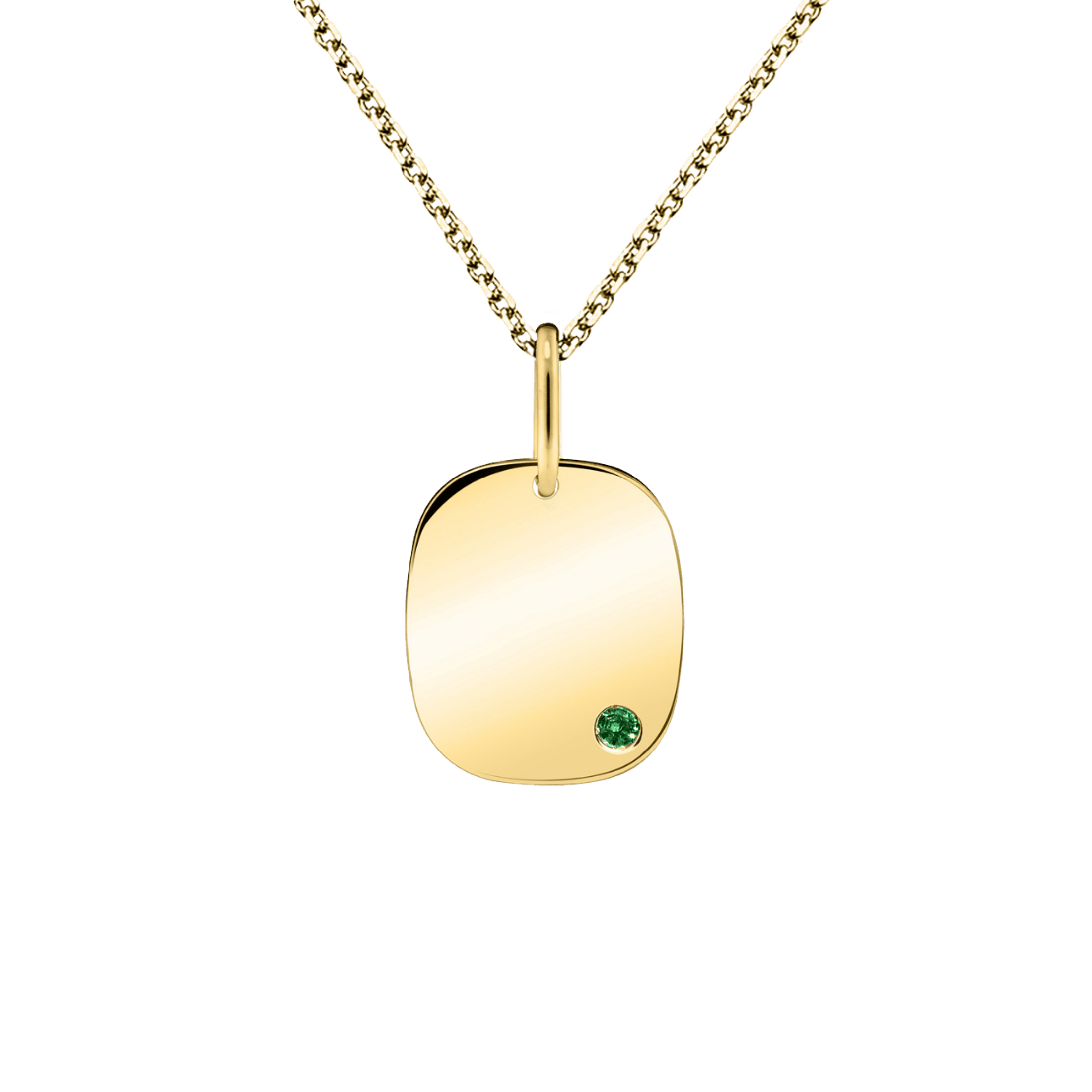 Lepage Colette Coussin medal in yellow gold and tsavorite