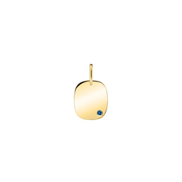 Médaille Lepage Colette Coussin en or jaune et saphir