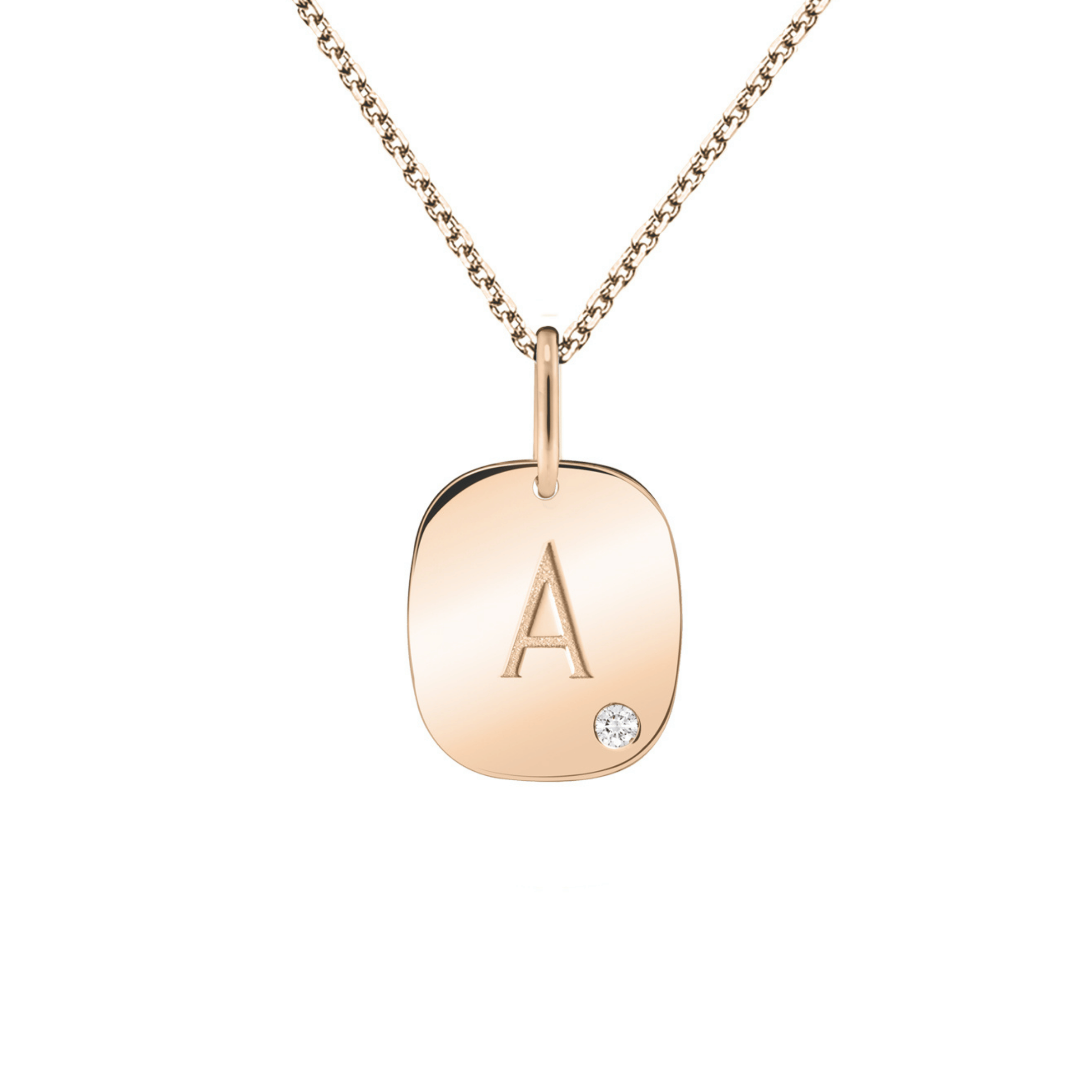 Lepage Colette Coussin medal in rose gold and diamond