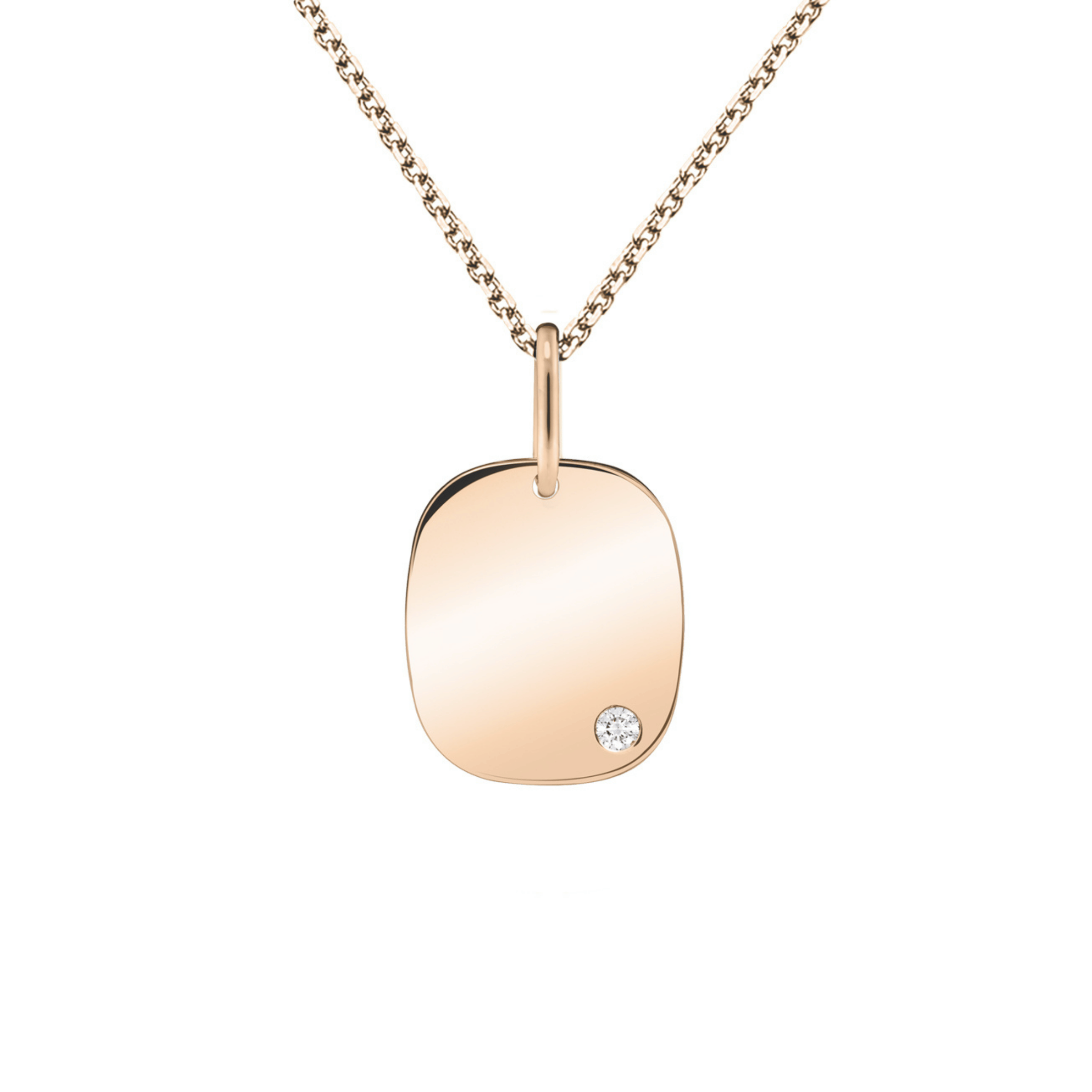 Lepage Colette Coussin medal in rose gold and diamond