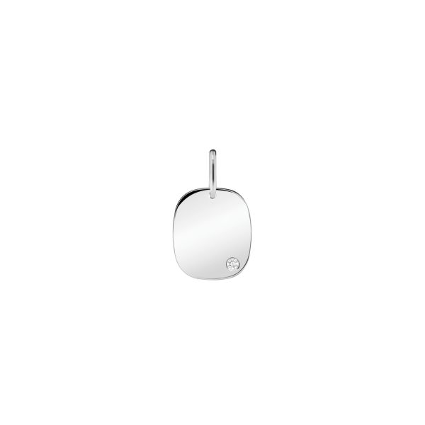 Médaille Lepage Colette Coussin en or blanc et diamant