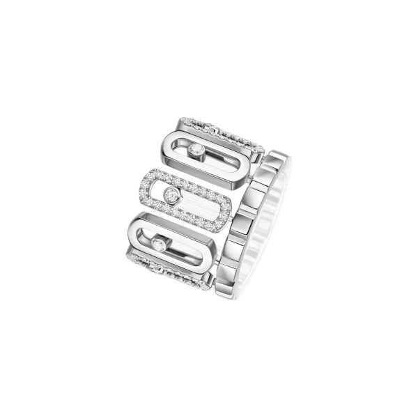Messika Move Iconica ring in white gold and diamonds