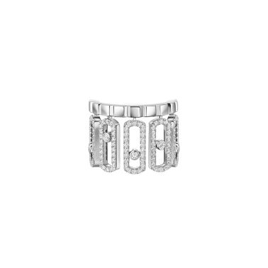 Bague Messika Move Iconica Pavée en or blanc et diamants 
