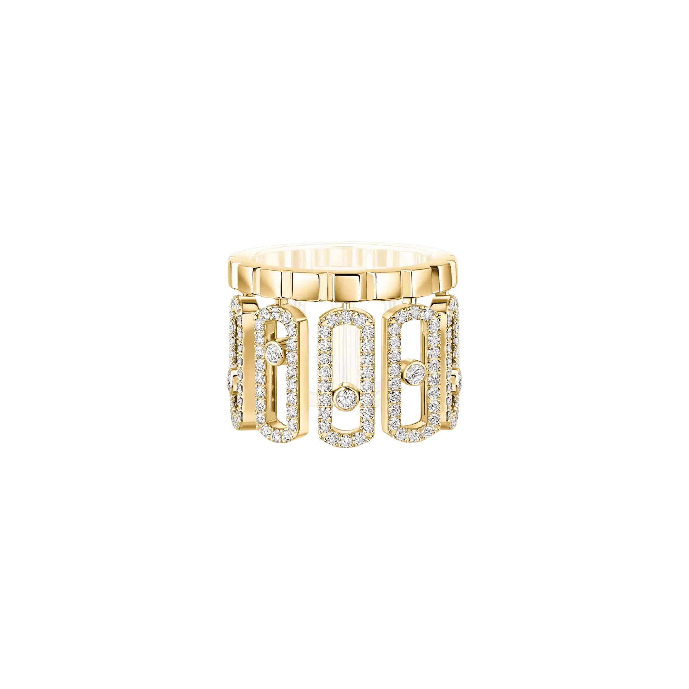 Bague Messika Move Iconica Pavée en or jaune et diamants 