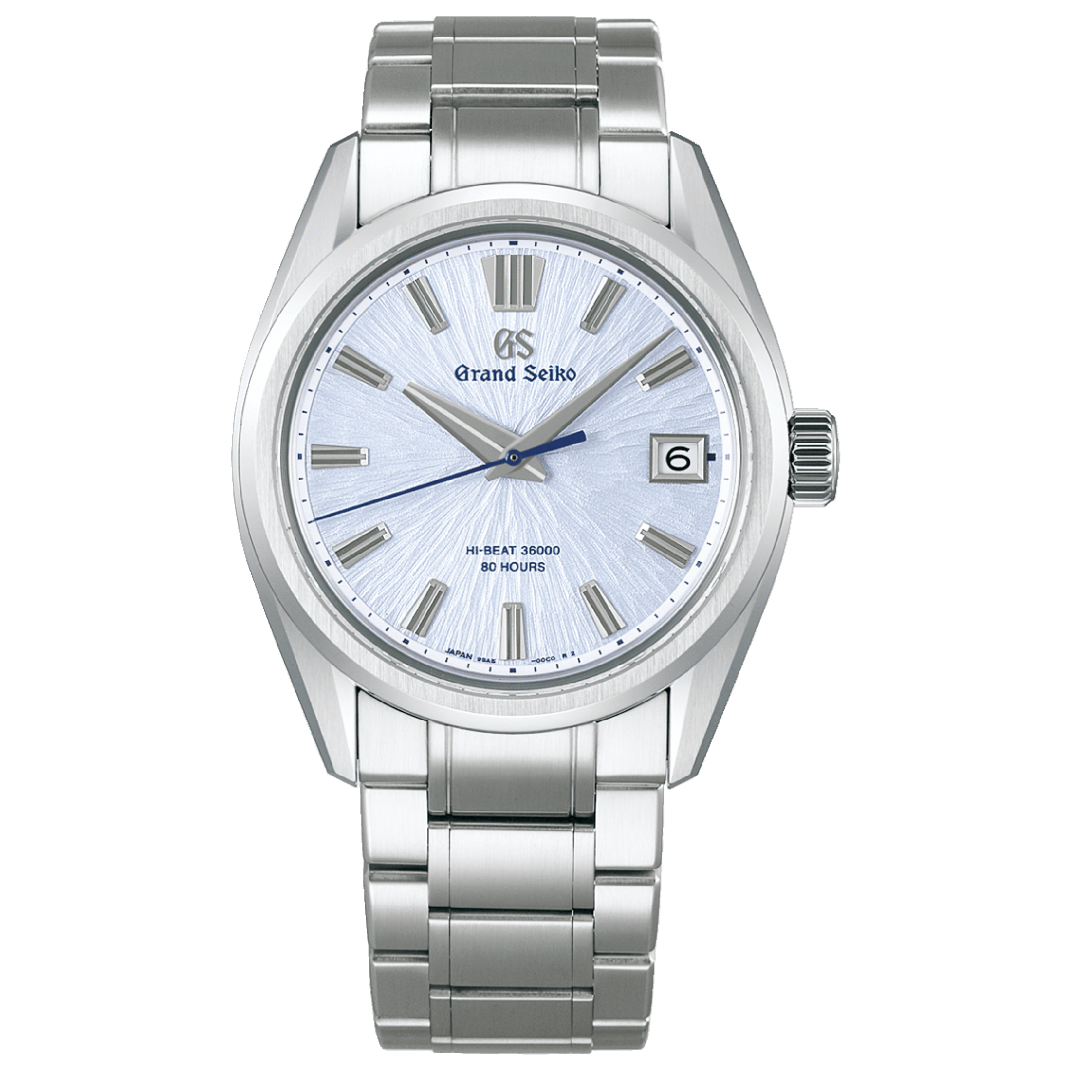 Montre Grand Seiko Evolution 9 "Mountainscape" Hi-Beat automatique cadran bleu glacier bracelet acier 40 mm