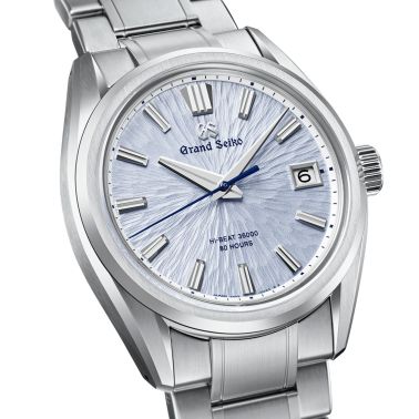 Montre Grand Seiko Evolution 9 "Mountainscape" Hi-Beat automatique cadran bleu glacier bracelet acier 40 mm