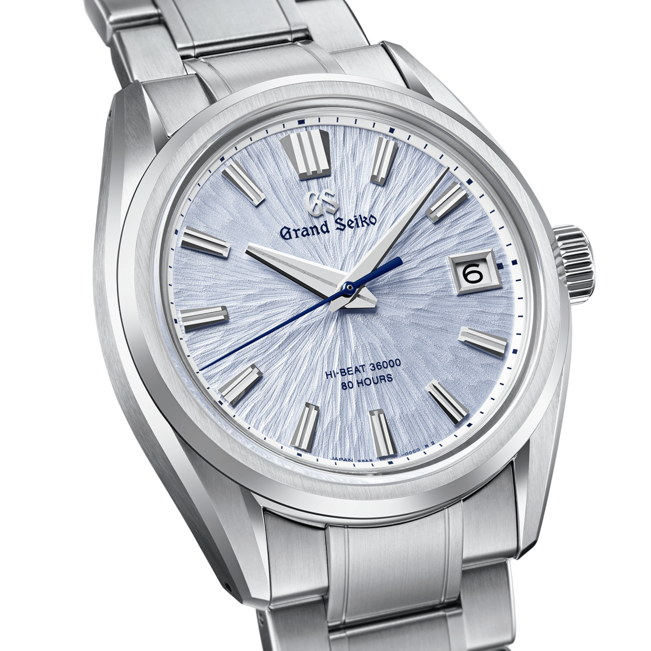 Montre Grand Seiko Evolution 9 "Mountainscape" Hi-Beat automatique cadran bleu glacier bracelet acier 40 mm