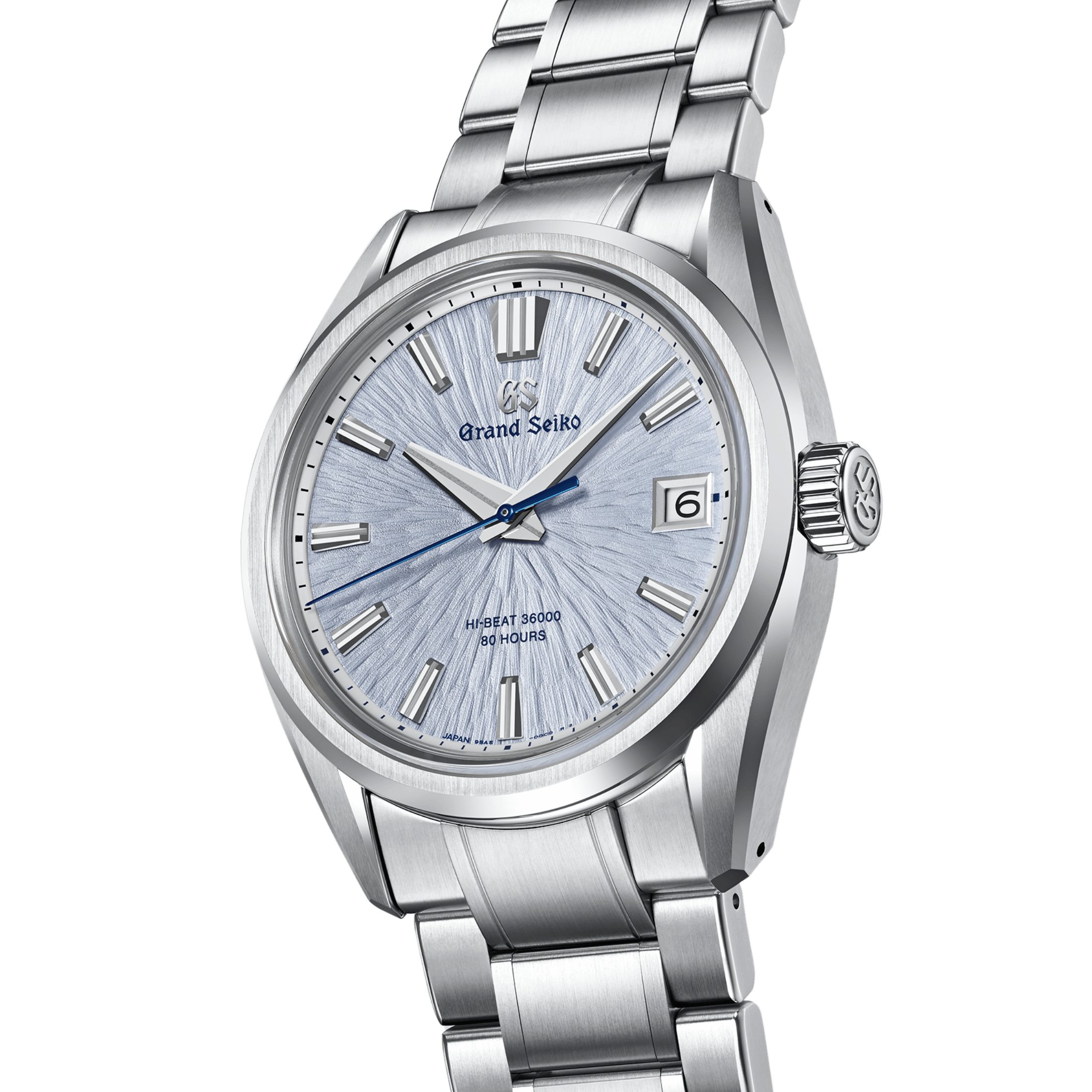 Grand Seiko Evolution 9 "Mountainscape" Hi-Beat automatic ice-blue dial steel bracelet 40 mm