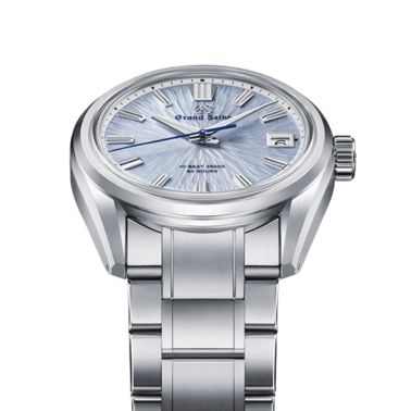 Montre Grand Seiko Evolution 9 "Mountainscape" Hi-Beat automatique cadran bleu glacier bracelet acier 40 mm
