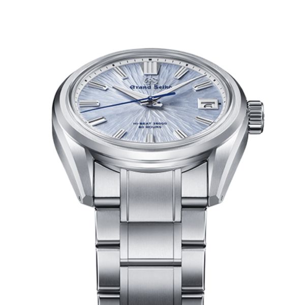 Montre Grand Seiko Evolution 9 "Mountainscape" Hi-Beat automatique cadran bleu glacier bracelet acier 40 mm