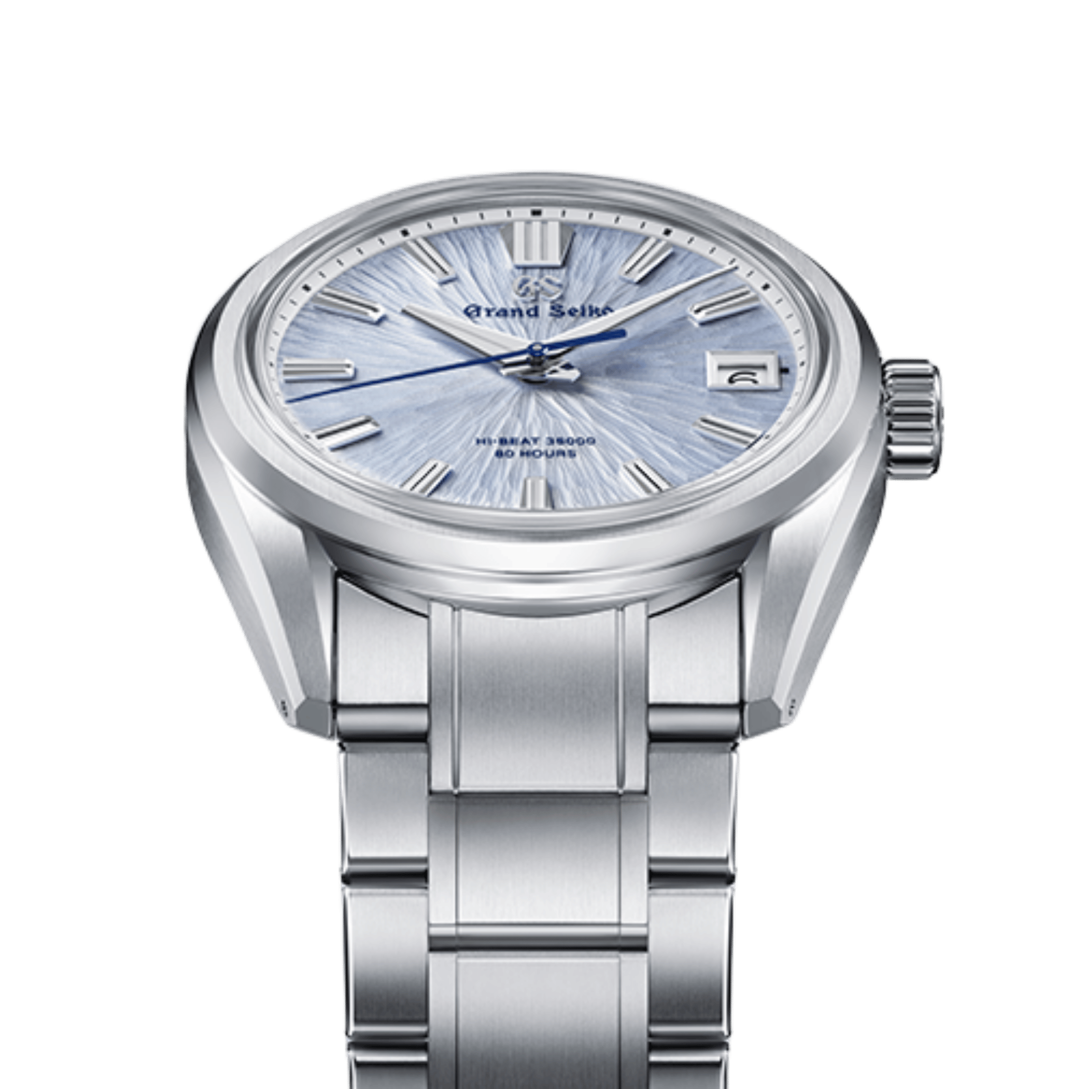Montre Grand Seiko Evolution 9 "Mountainscape" Hi-Beat automatique cadran bleu glacier bracelet acier 40 mm