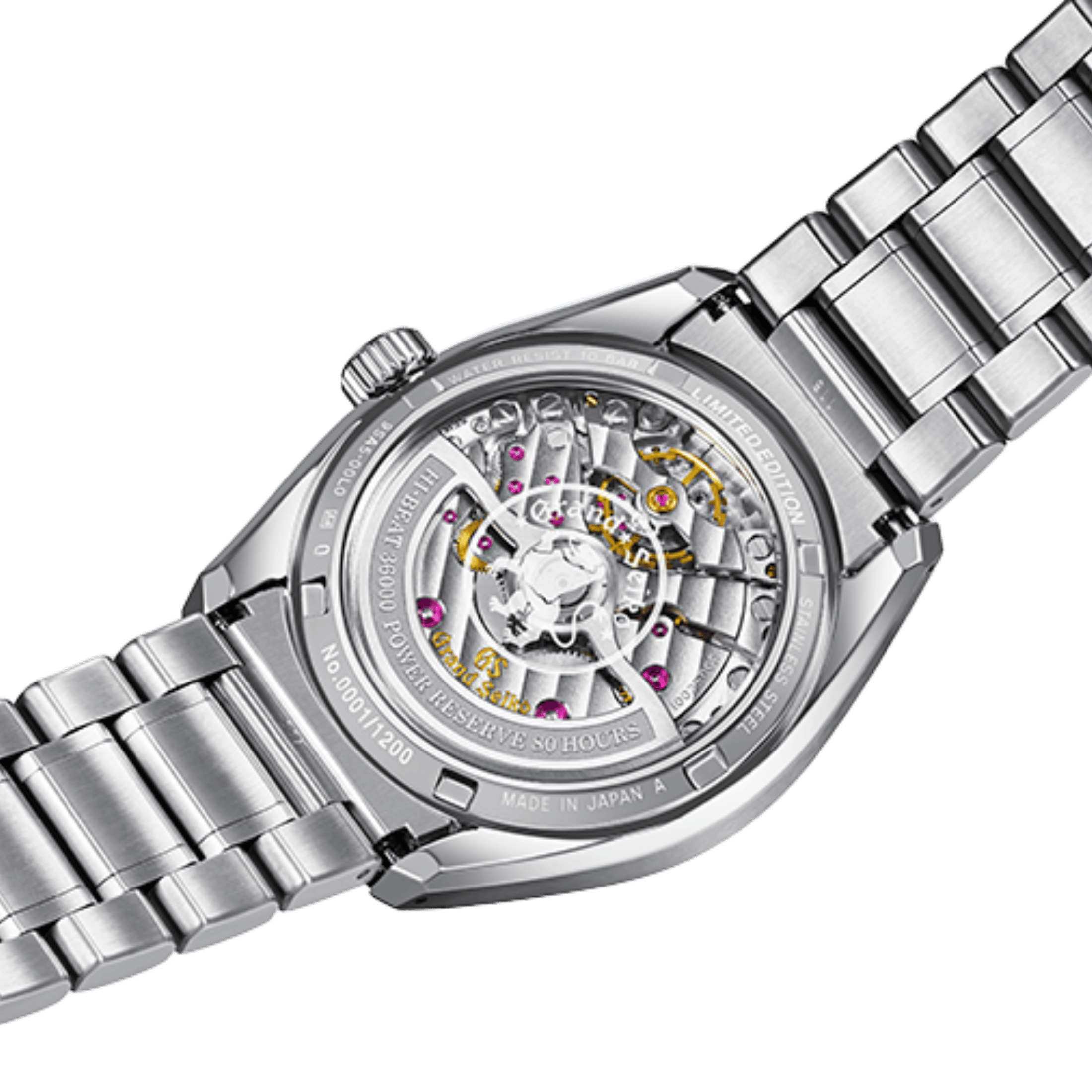 Montre Grand Seiko Evolution 9 "Mountainscape" Hi-Beat automatique cadran bleu glacier bracelet acier 40 mm