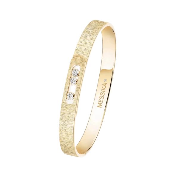 Bangle Messika Move Noa Ciselé en or jaune et diamants