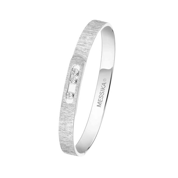 Messika Move Noa Ciselé bracelet in white gold and diamonds