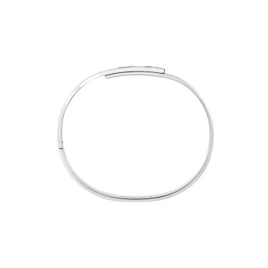 Bangle Messika Move Noa Ciselé en or blanc et diamants