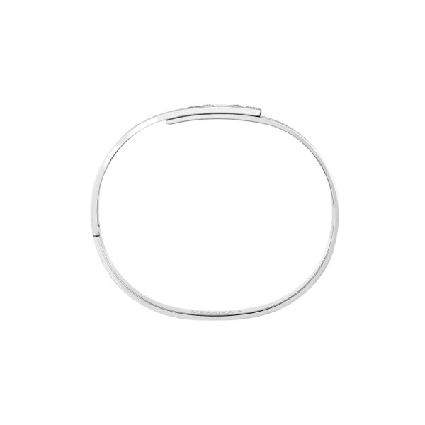 Bangle Messika Move Noa Ciselé en or blanc et diamants