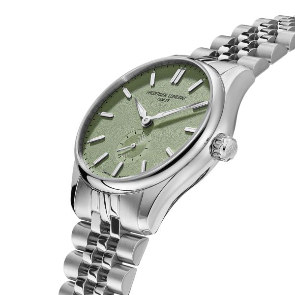 Montre Frédérique Constant Classics Index Small Seconds Automatic cadran vert bracelet acier 39 mm