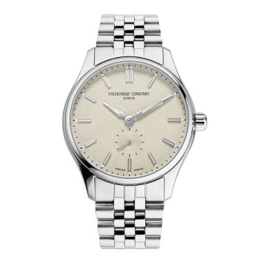 Frédérique Constant Classics Index Small Seconds Automatic beige dial steel bracelet 39 mm