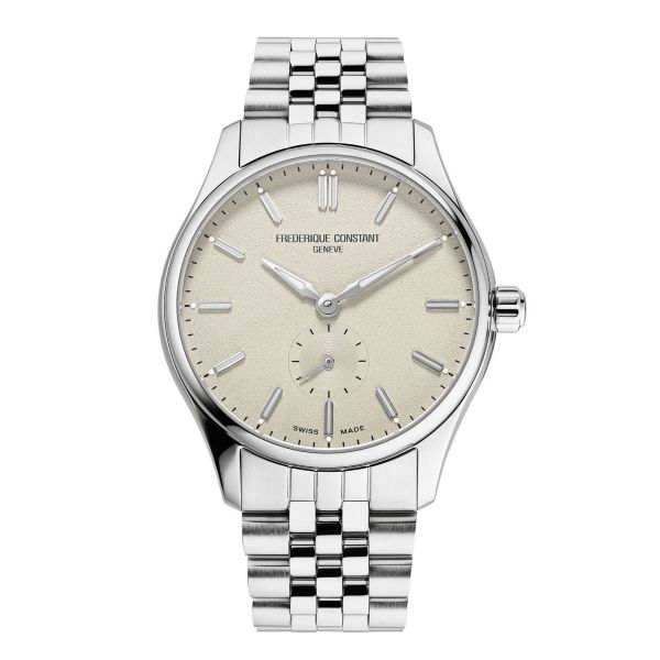 Frédérique Constant Classics Index Small Seconds Automatic beige dial steel bracelet 39 mm