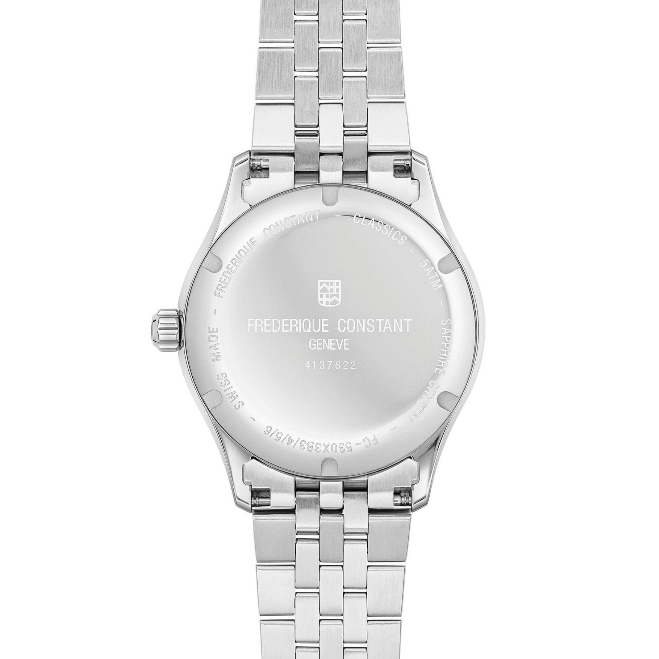 Frédérique Constant Classics Index Small Seconds Automatic beige dial steel bracelet 39 mm