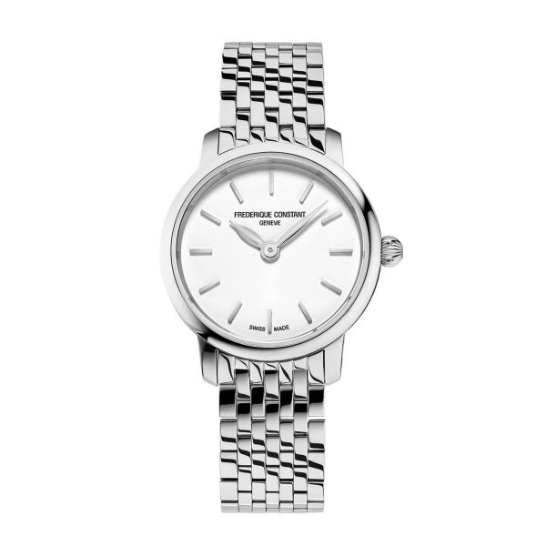 Frédérique Constant Classics Ultra Slim Ladies quartz silver dial steel bracelet 25 mm