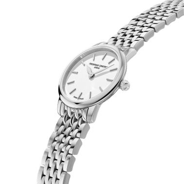 Frédérique Constant Classics Ultra Slim Ladies quartz silver dial steel bracelet 25 mm