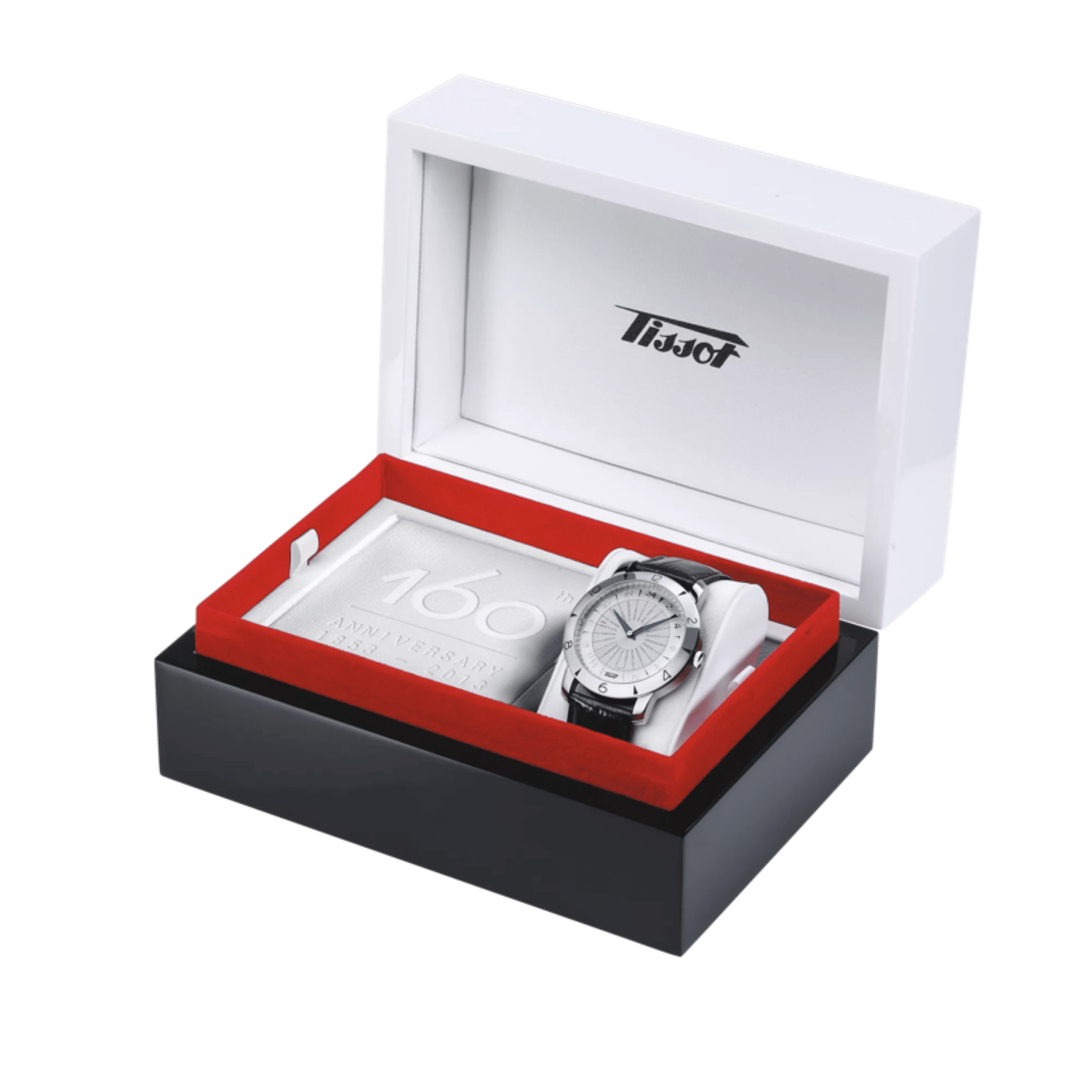 Montre Tissot Heritage Navigator 160th Anniversary COSC auto cadran argent bracelet cuir marron 43 mm