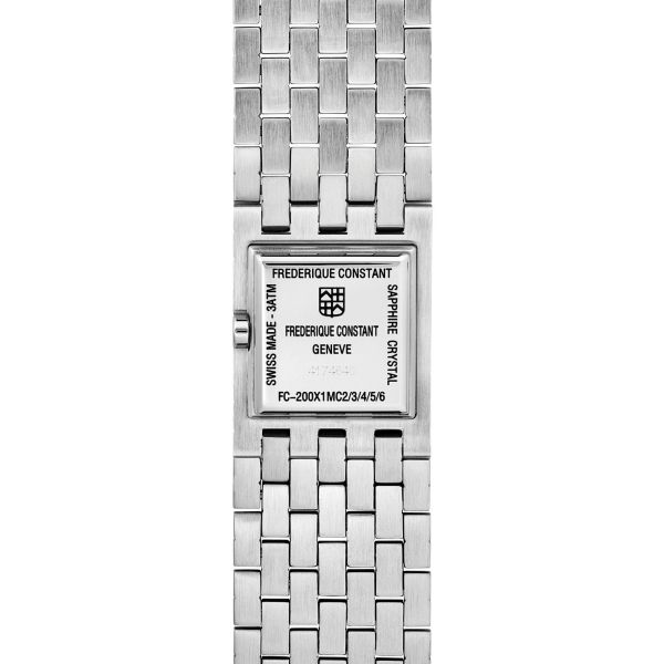 Frédérique Constant Classics Manchette quartz white dial steel bracelet 25.7 x 20 mm