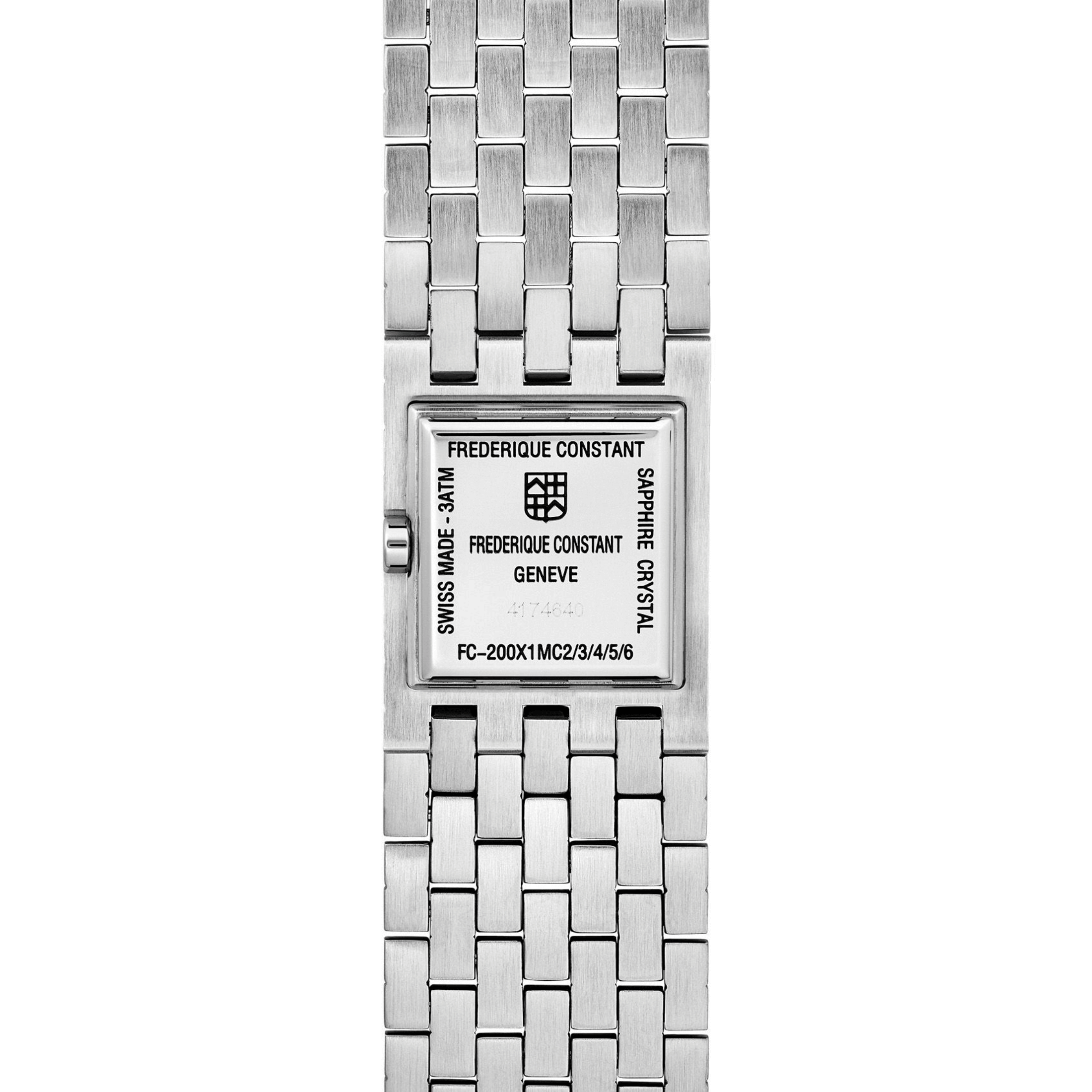 Frédérique Constant Classics Manchette quartz white dial steel bracelet 25.7 x 20 mm
