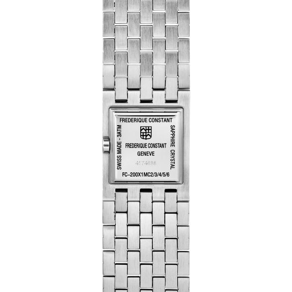 Montre Frédérique Constant Classics Manchette quartz cadran malachite bracelet acier 25.7 x 20 mm