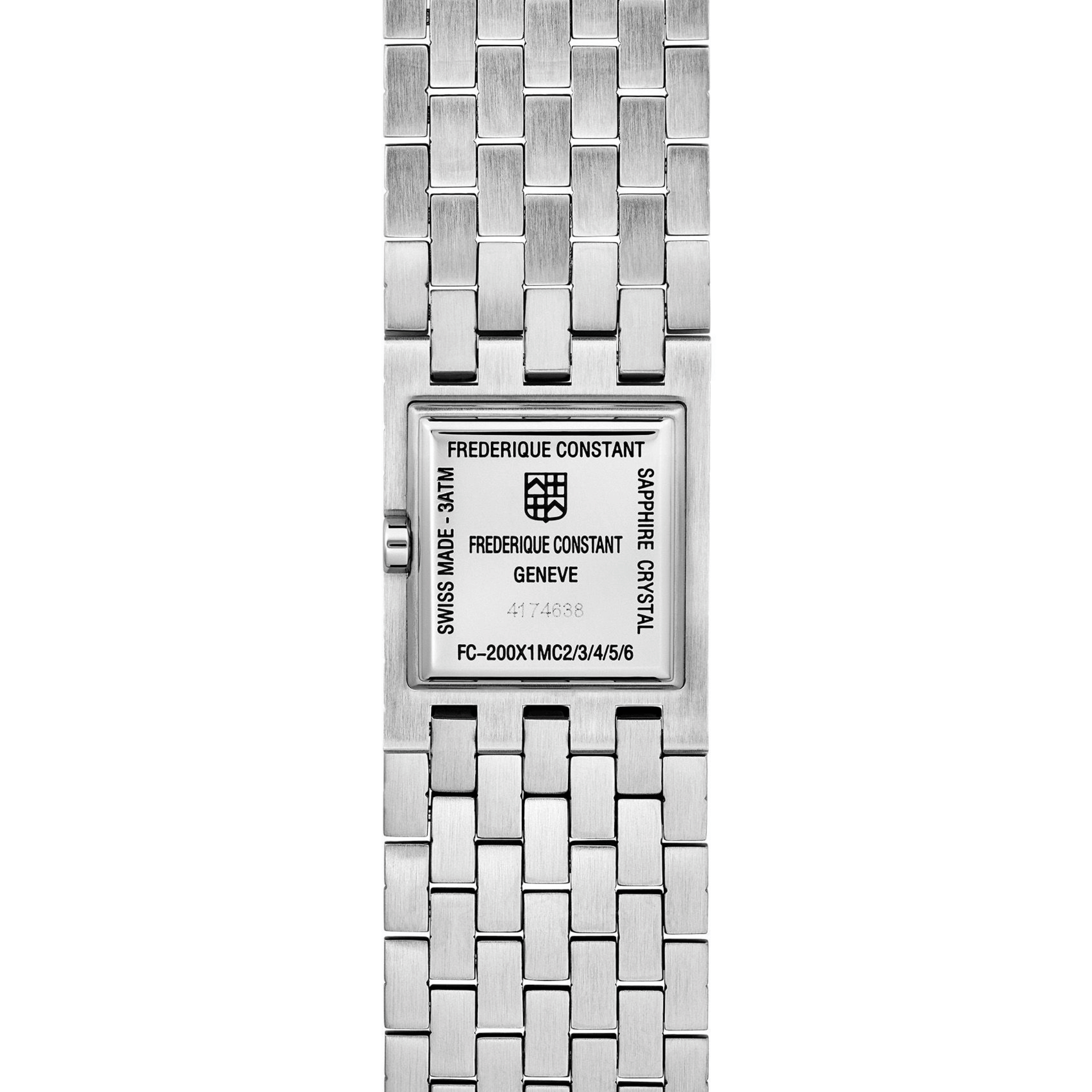 Montre Frédérique Constant Classics Manchette quartz cadran malachite bracelet acier 25.7 x 20 mm