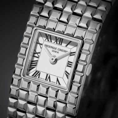Frédérique Constant Classics Manchette quartz white dial steel bracelet 25.7 x 20 mm