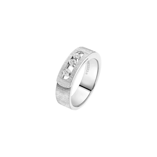 Messika Move Noa Ciselé ring in white gold and diamonds