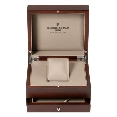 Montre Frédérique Constant Classics Worldtimer Manufacture Automatique cadran vert bracelet cuir 42 mm