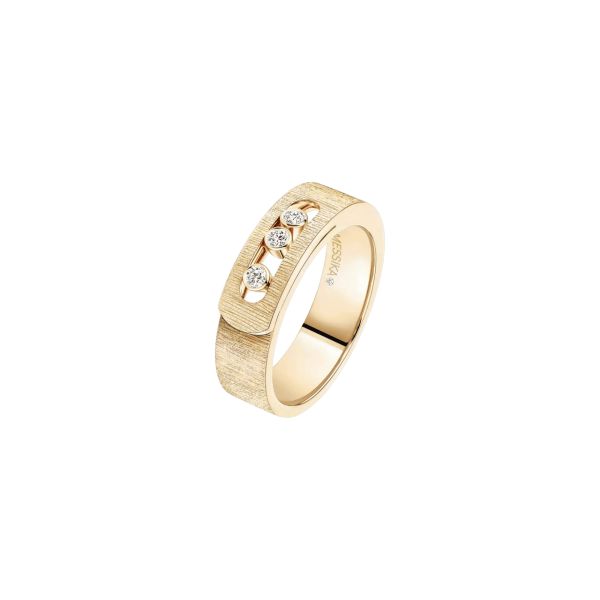 Messika Move Noa Ciselé ring in yellow gold and diamonds