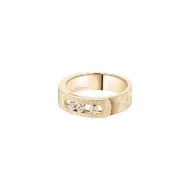 Messika Move Noa Ciselé ring in yellow gold and diamonds