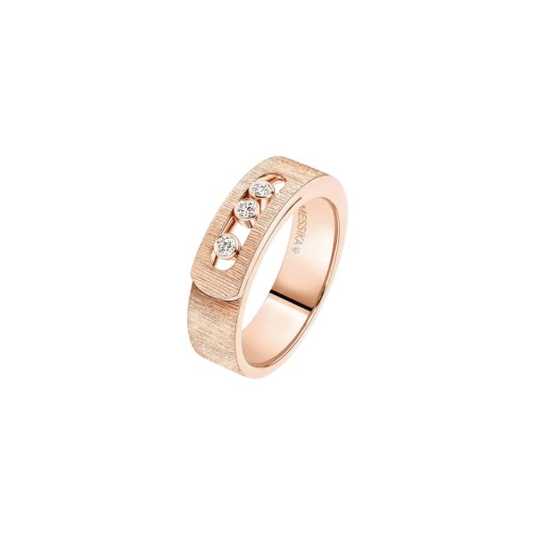 Messika Move Noa Ciselé ring in rose gold and diamonds