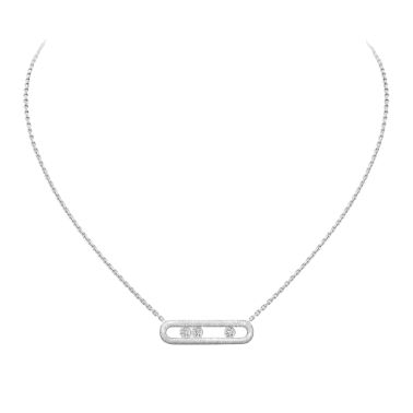 Messika Move Classic Chiseled necklace in rose gold and diamonds