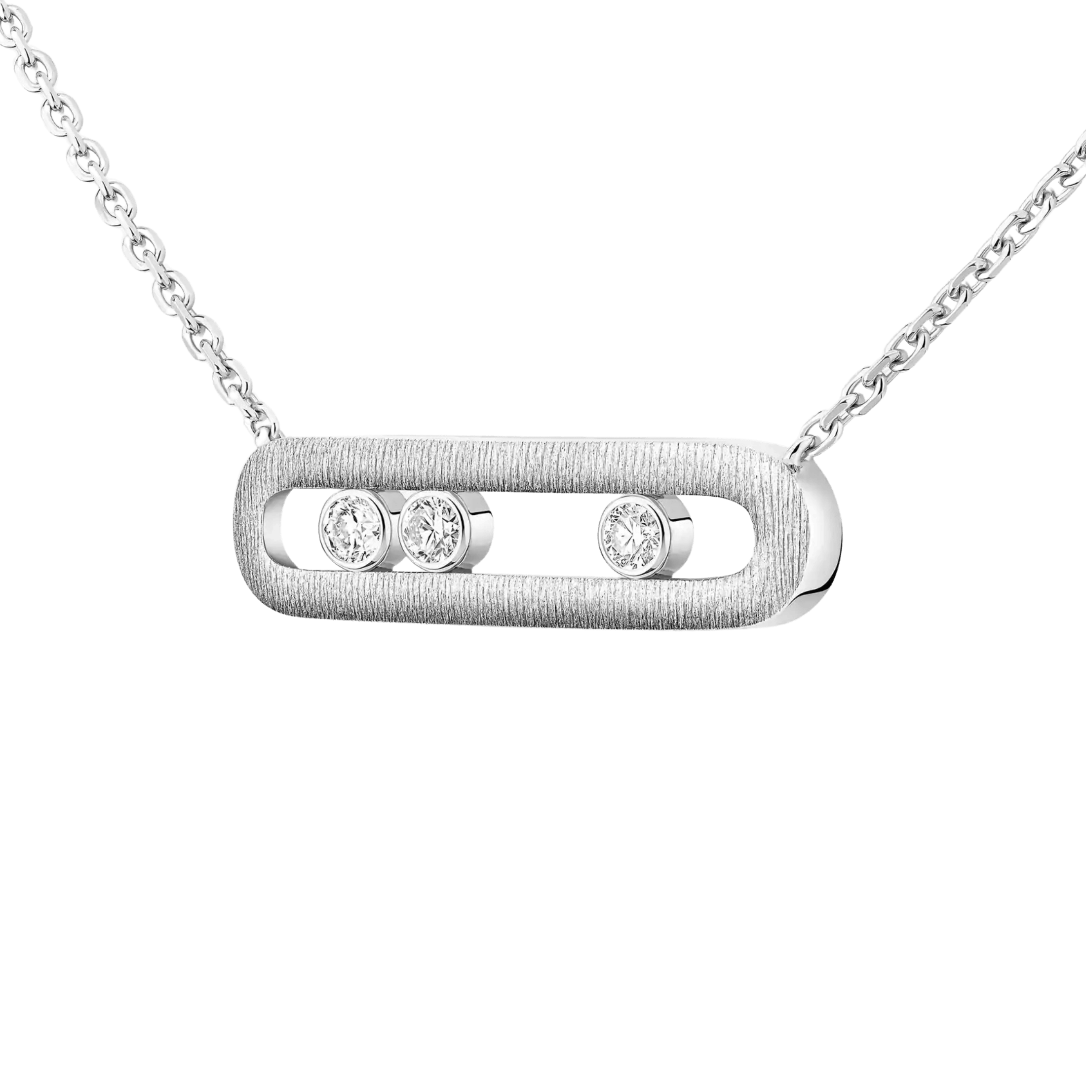 Messika Move Classic Chiseled necklace in rose gold and diamonds