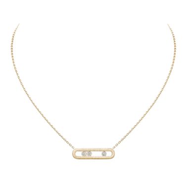 Collier Messika Move Classique Ciselé en or jaune et diamants